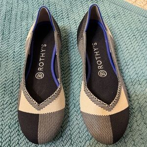 Rothy’s Plaid Captoe Flat Women’s 7.5